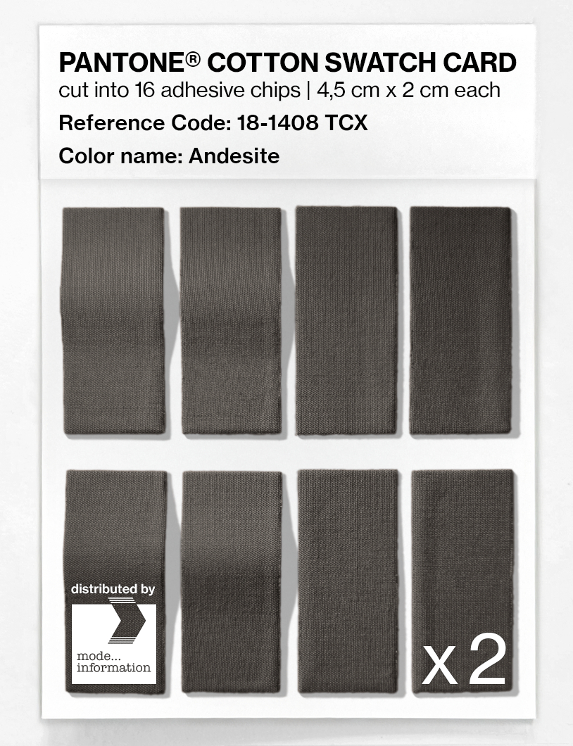 Product image 5 of the product “PANTONE® COTTON SWATCH CARD 18-1408 TCX Andesite ”
