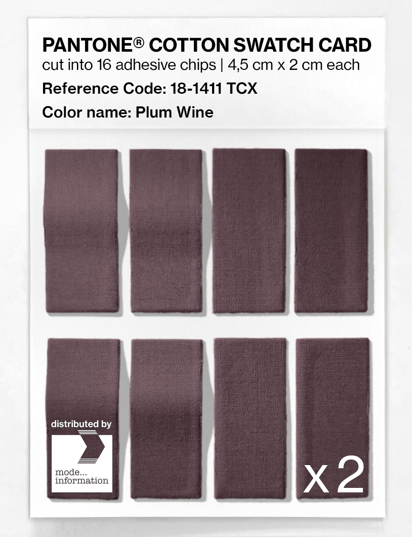 Artikelbild 5 des Artikels “PANTONE® COTTON SWATCH CARD 18-1411 TCX Plum Wine “