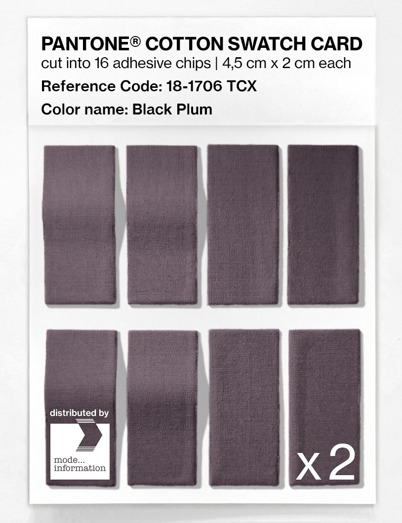 Product image 5 of the product “PANTONE® COTTON SWATCH CARD 18-1706 TCX Black Plum ”