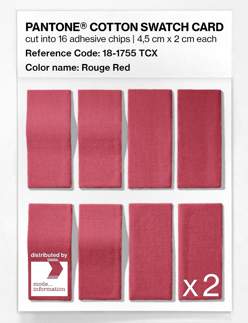 Artikelbild 5 des Artikels “PANTONE® COTTON SWATCH CARD 18-1755 TCX Rouge Red “