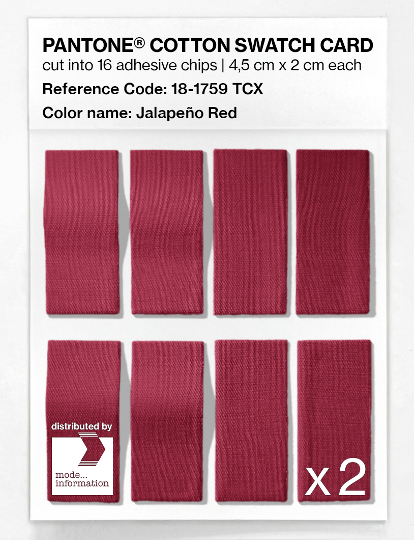 Artikelbild 5 des Artikels “PANTONE® COTTON SWATCH CARD 18-1759 TCX Jalapeño Red “