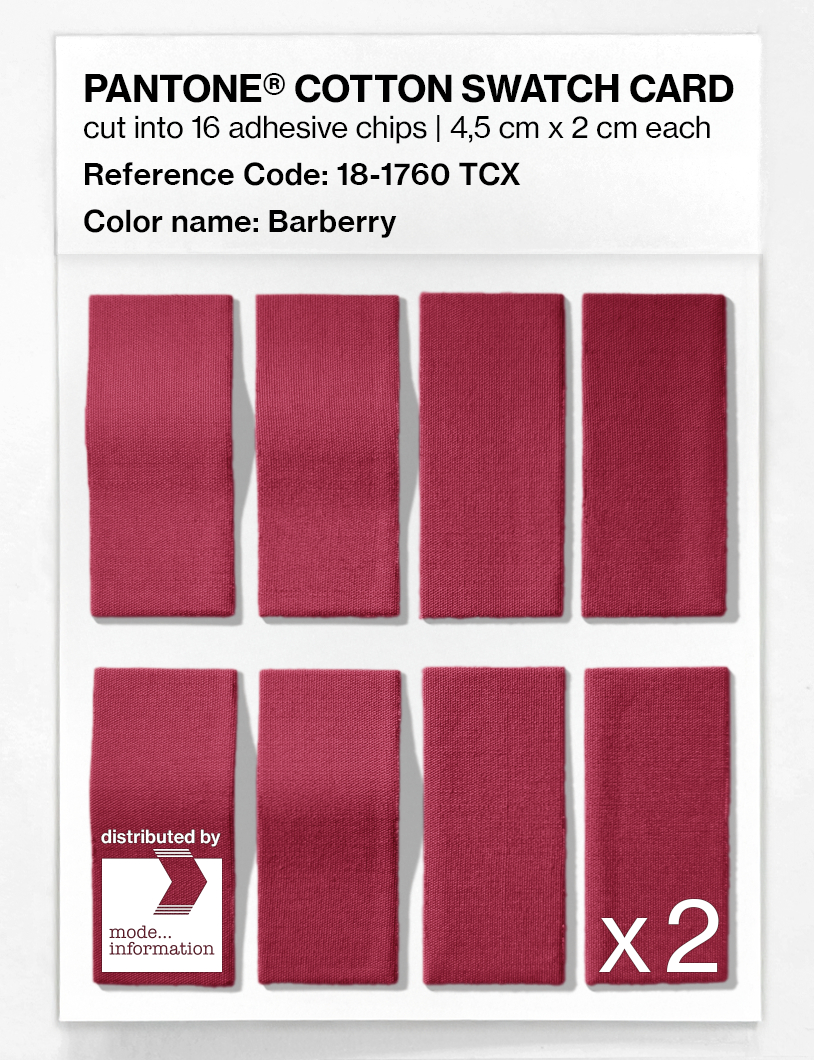 Artikelbild 5 des Artikels “PANTONE® COTTON SWATCH CARD 18-1760 TCX Barberry “