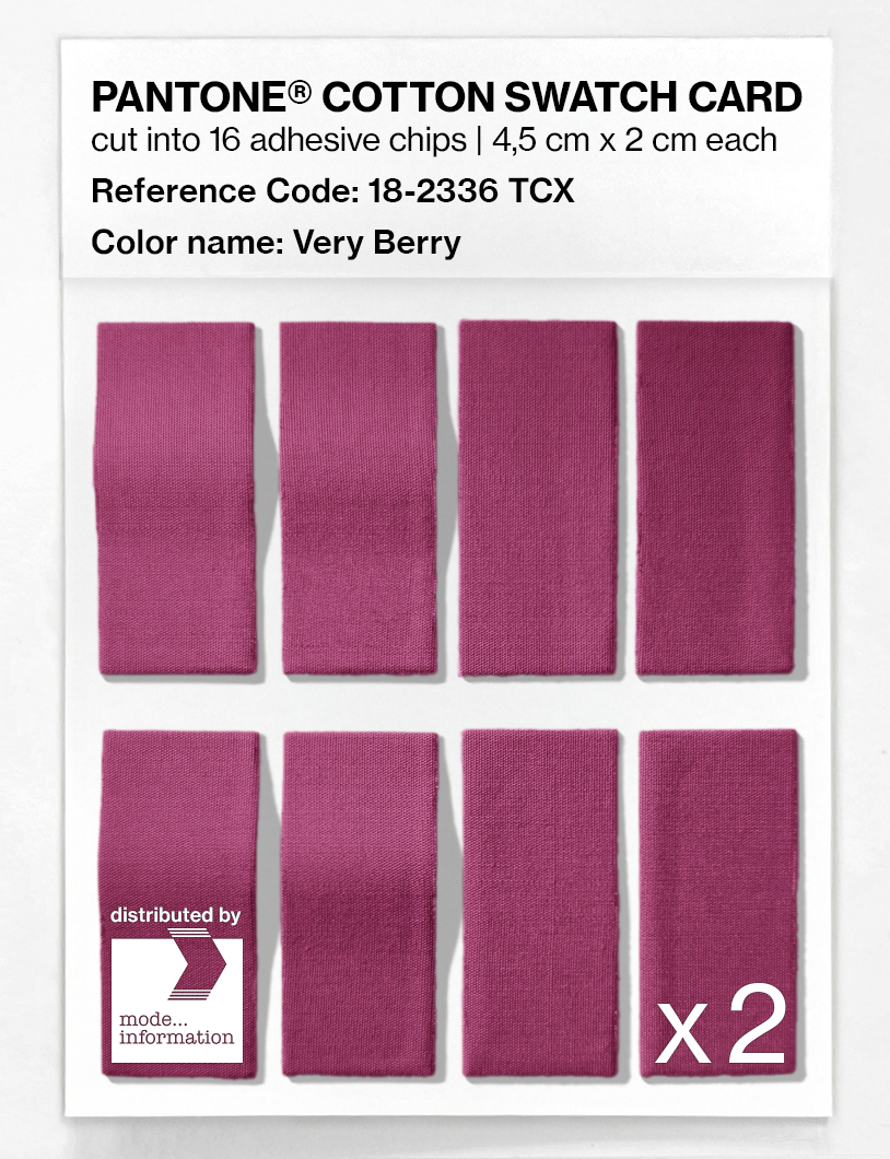 Product image 5 of the product “PANTONE® COTTON SWATCH CARD 18-2336 TCX Very Berry ”