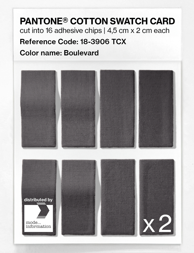 Product image 5 of the product “PANTONE® COTTON SWATCH CARD 18-3906 TCX Boulevard ”