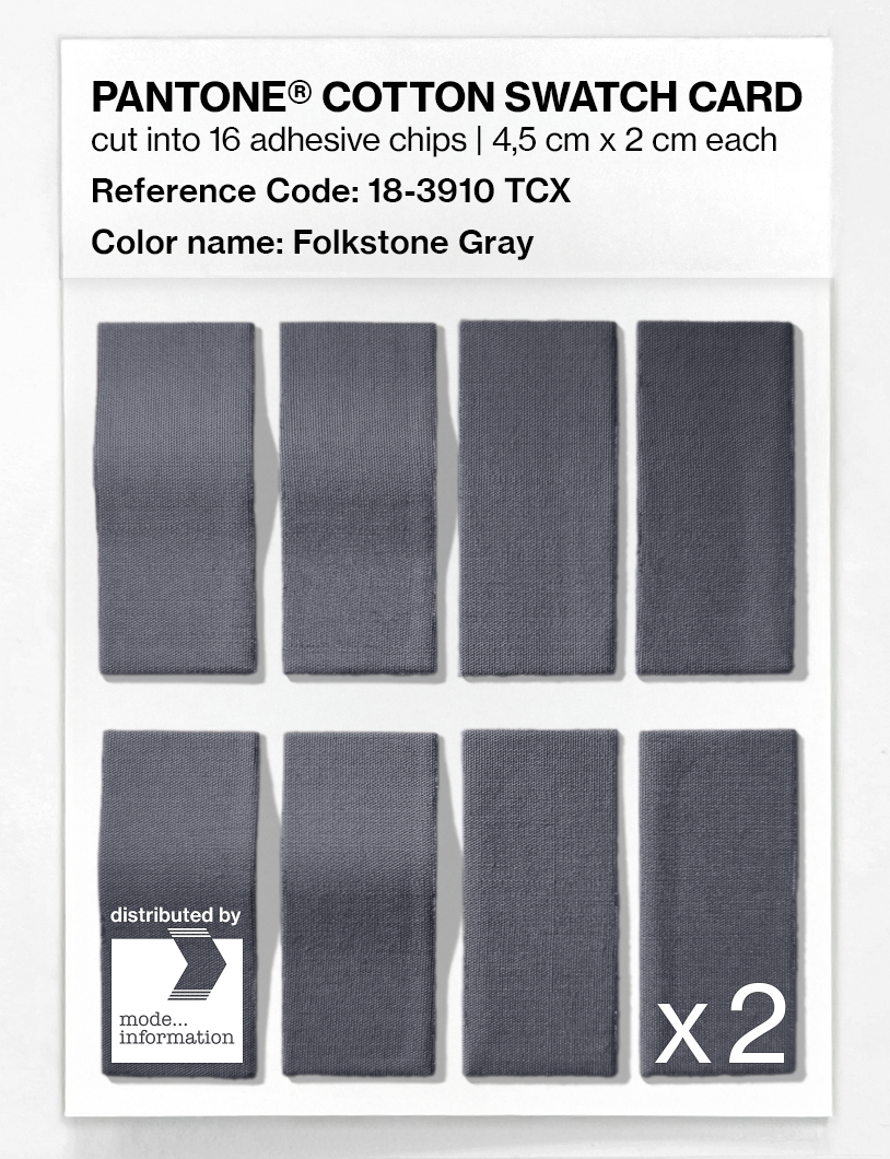Artikelbild 5 des Artikels “PANTONE® COTTON SWATCH CARD 18-3910 TCX Folkstone Gray “