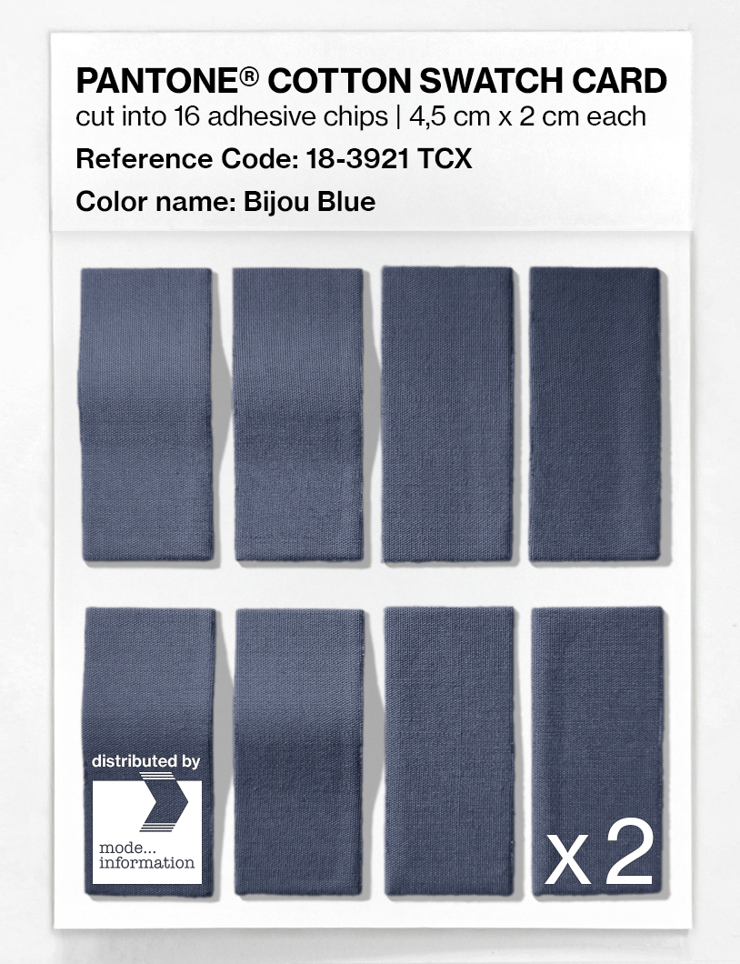 Product image 5 of the product “PANTONE® COTTON SWATCH CARD 18-3921 TCX Bijou Blue ”