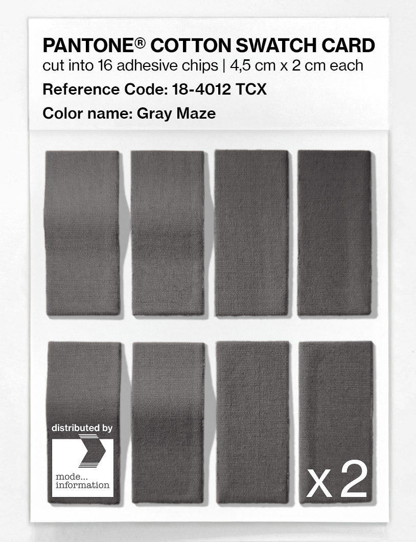Artikelbild 5 des Artikels “PANTONE® COTTON SWATCH CARD 18-4012 TCX Gray Maze “