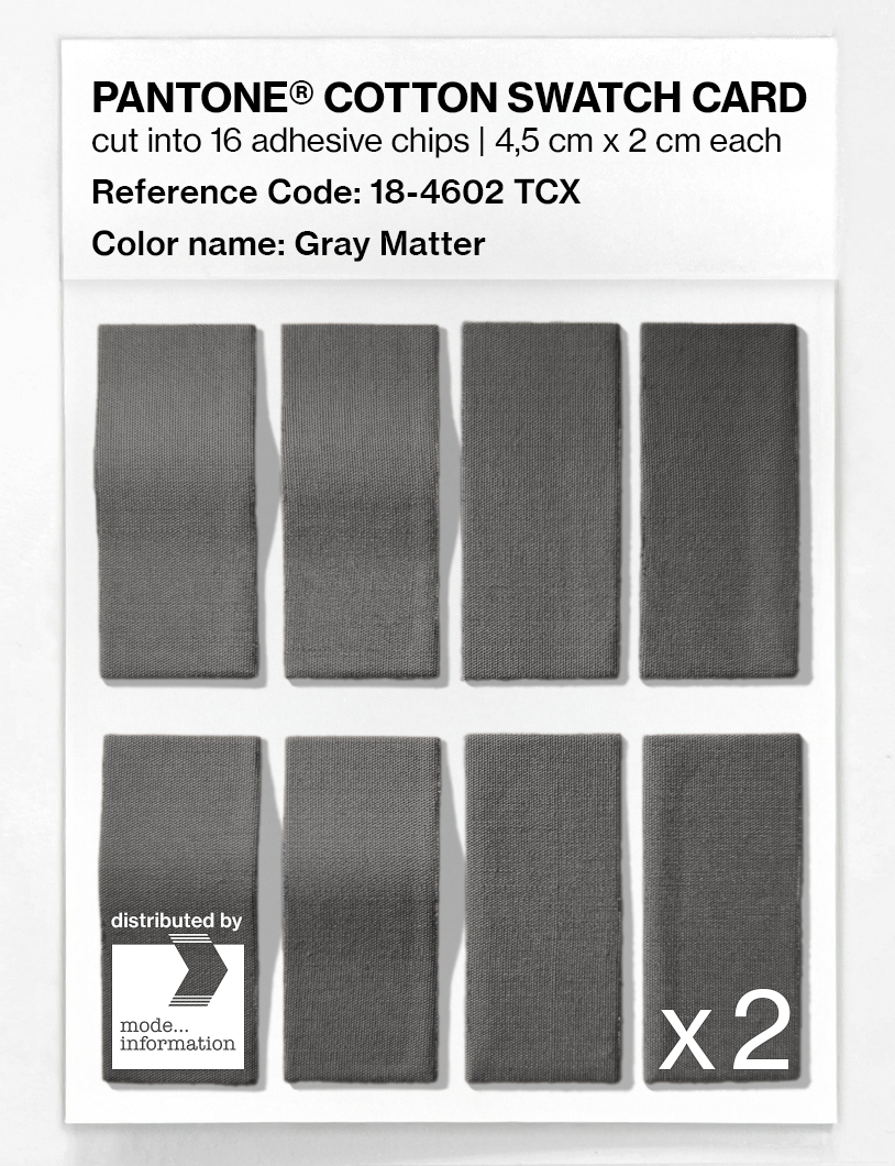 Artikelbild 5 des Artikels “PANTONE® COTTON SWATCH CARD 18-4602 TCX Gray Matter “