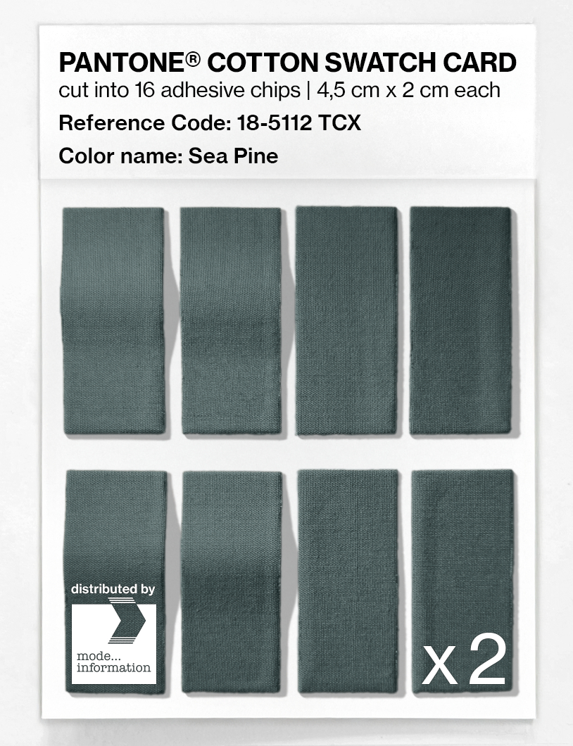 Product image 5 of the product “PANTONE® COTTON SWATCH CARD 18-5112 TCX Sea Pine ”