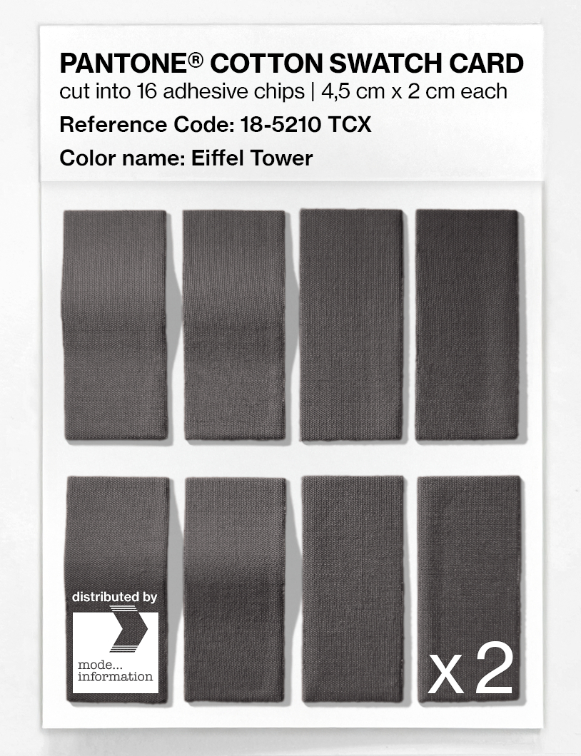 Product image 5 of the product “PANTONE® COTTON SWATCH CARD 18-5210 TCX Eiffel Tower ”