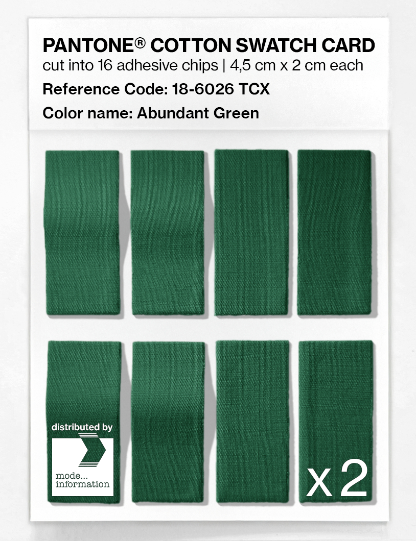 Artikelbild 5 des Artikels “PANTONE® COTTON SWATCH CARD 18-6026 TCX Abundant Green “