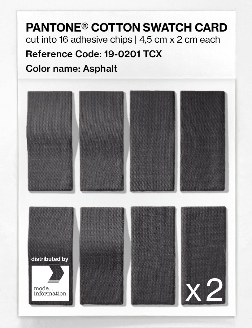 Artikelbild 5 des Artikels “PANTONE® COTTON SWATCH CARD 19-0201 TCX Asphalt “