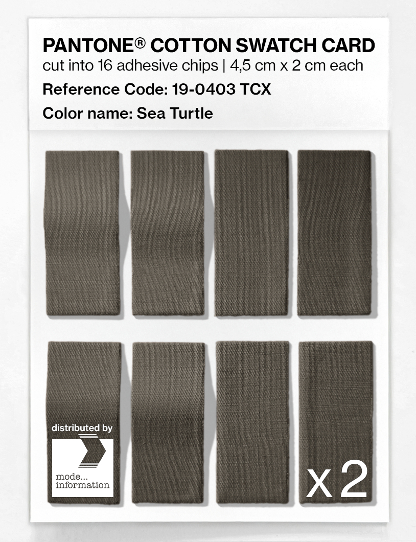 Product image 5 of the product “PANTONE® COTTON SWATCH CARD 19-0403 TCX Sea Turtle ”