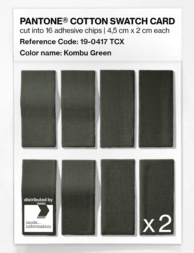 Artikelbild 5 des Artikels “PANTONE® COTTON SWATCH CARD 19-0417 TCX Kombu Green “