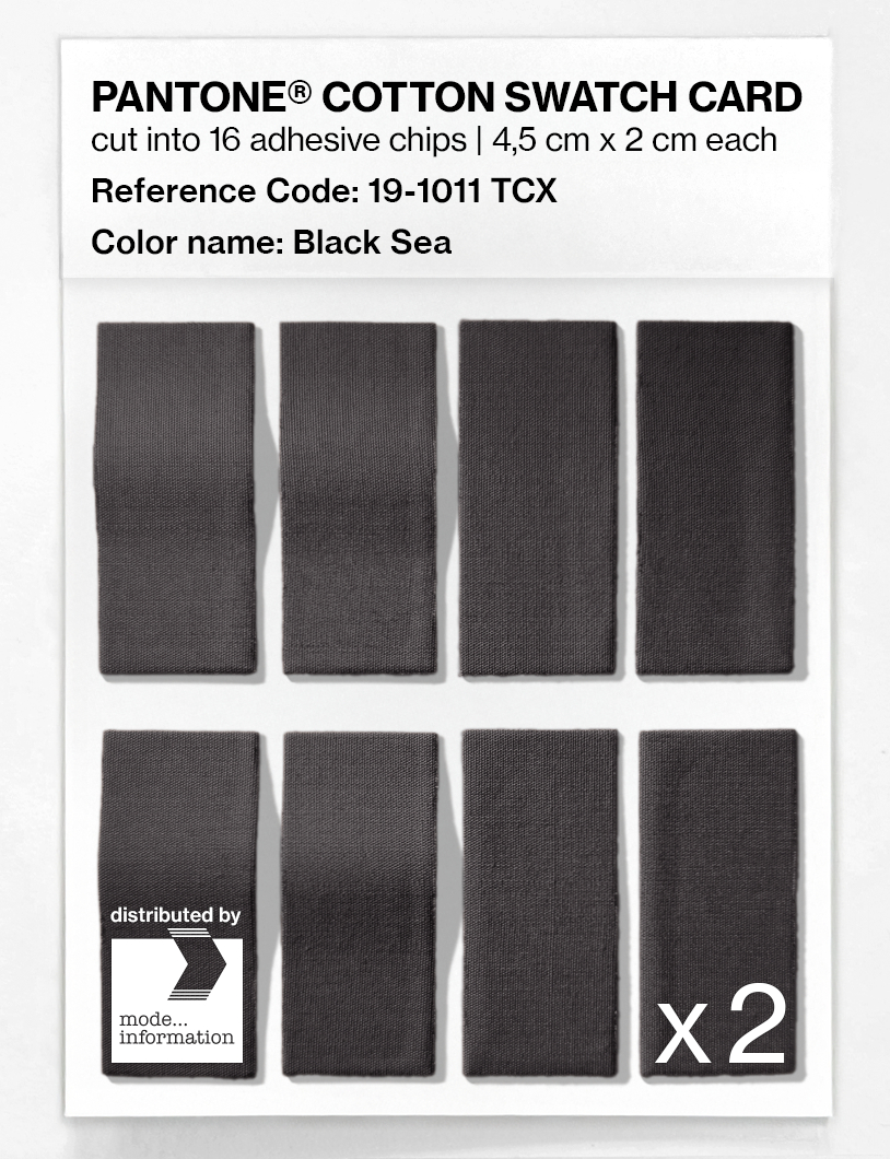 Product image 5 of the product “PANTONE® COTTON SWATCH CARD 19-1011 TCX Black Sea ”