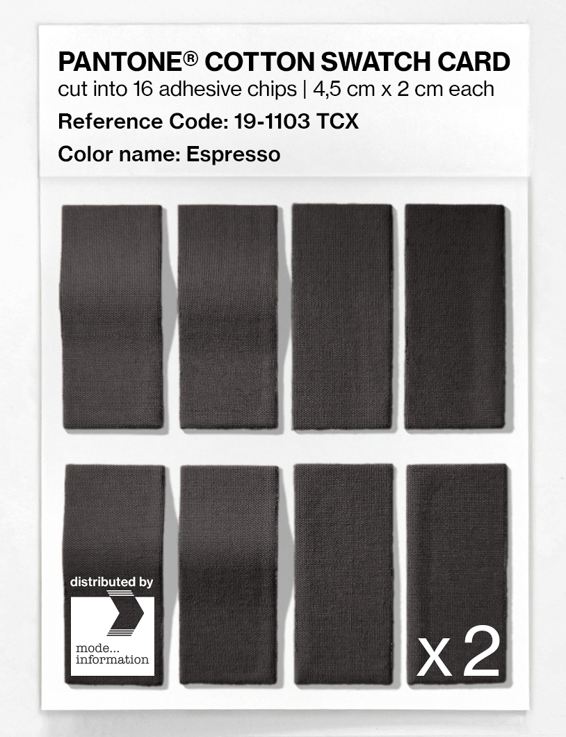 Product image 5 of the product “PANTONE® COTTON SWATCH CARD 19-1103 TCX Espresso ”