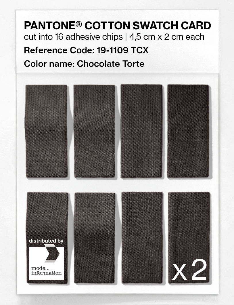 Product image 5 of the product “PANTONE® COTTON SWATCH CARD 19-1109 TCX Chocolate Torte ”
