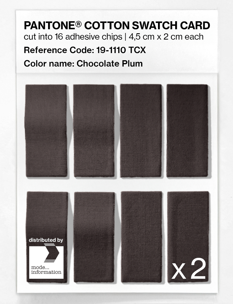 Artikelbild 5 des Artikels “PANTONE® COTTON SWATCH CARD 19-1110 TCX Chocolate Plum “