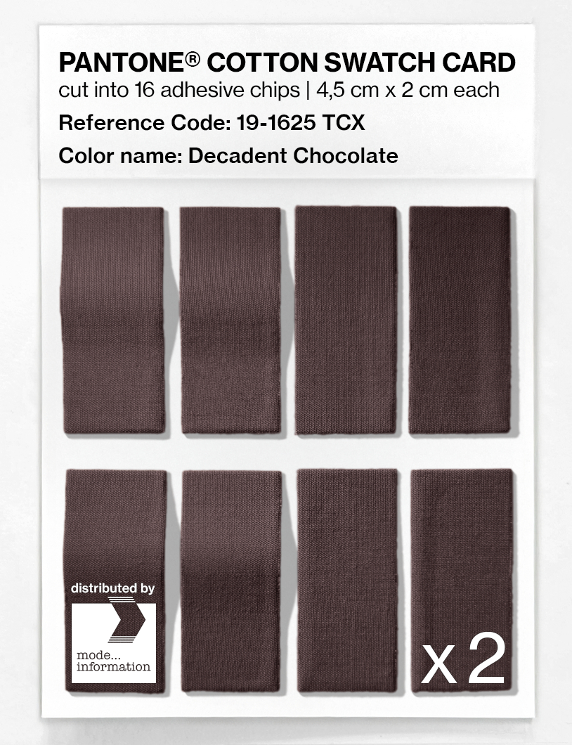 Artikelbild 5 des Artikels “PANTONE® COTTON SWATCH CARD 19-1625 TCX Decadent Chocolate “