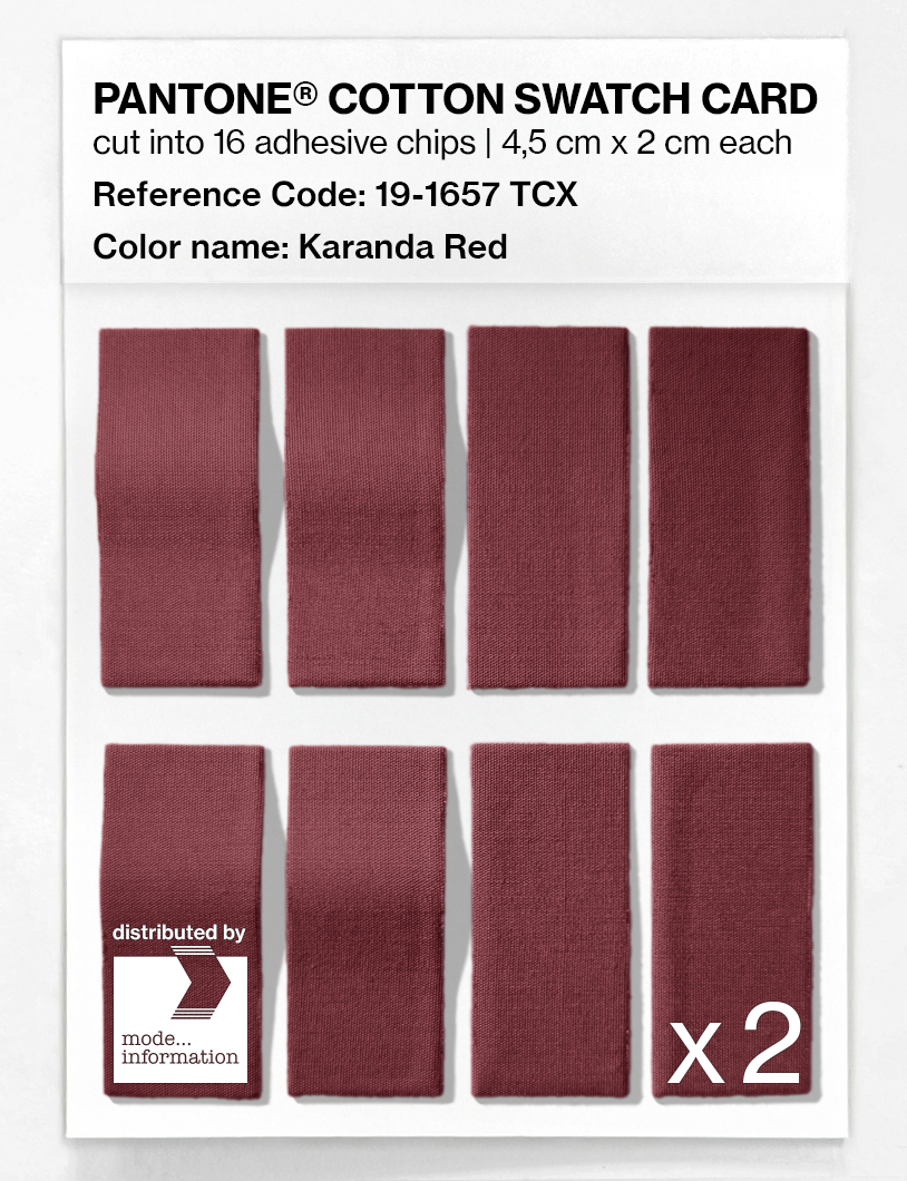 Artikelbild 5 des Artikels “PANTONE® COTTON SWATCH CARD 19-1657 TCX Karanda Red “