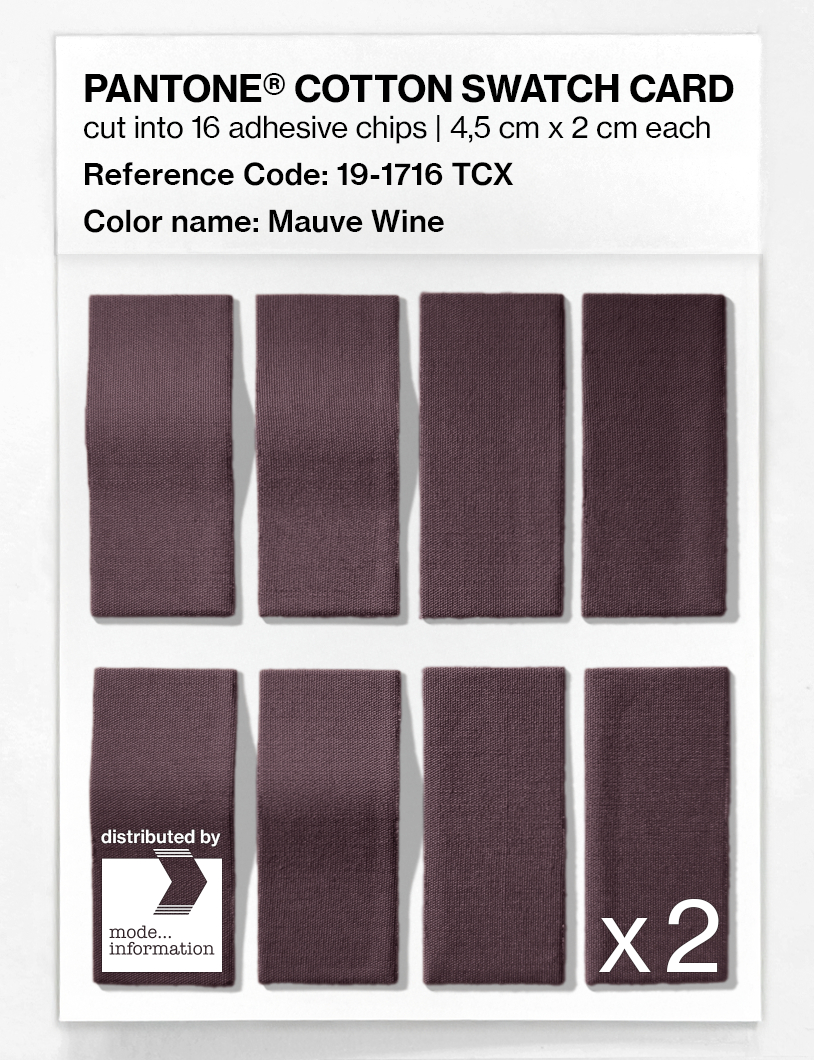 Artikelbild 5 des Artikels “PANTONE® COTTON SWATCH CARD 19-1716 TCX Mauve Wine “