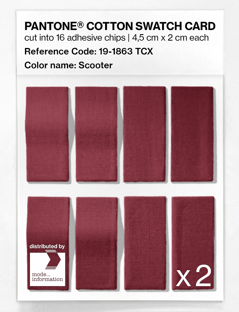 Product image 5 of the product “PANTONE® COTTON SWATCH CARD 19-1863 TCX Scooter ”