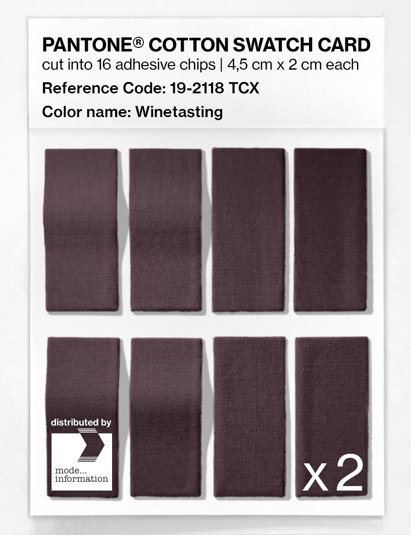 Artikelbild 5 des Artikels “PANTONE® COTTON SWATCH CARD 19-2118 TCX Winetasting “