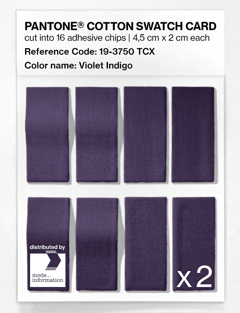 Product image 5 of the product “PANTONE® COTTON SWATCH CARD 19-3750 TCX Violet Indigo ”