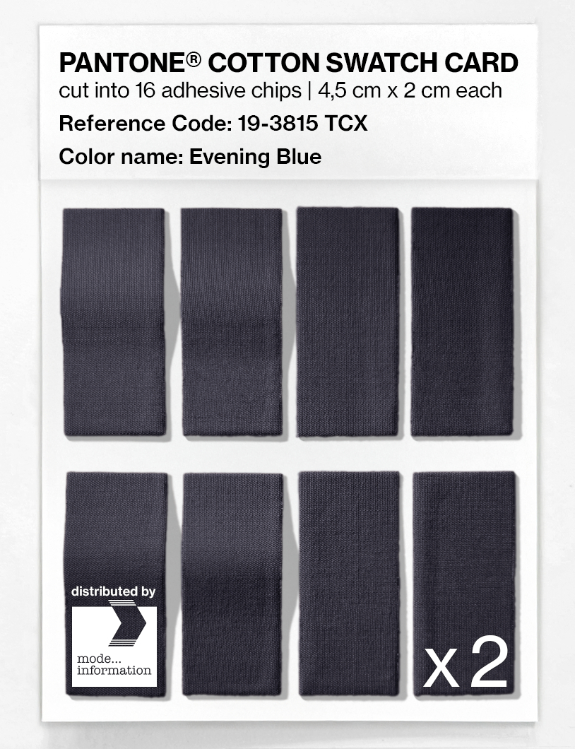 Product image 5 of the product “PANTONE® COTTON SWATCH CARD 19-3815 TCX Evening Blue ”