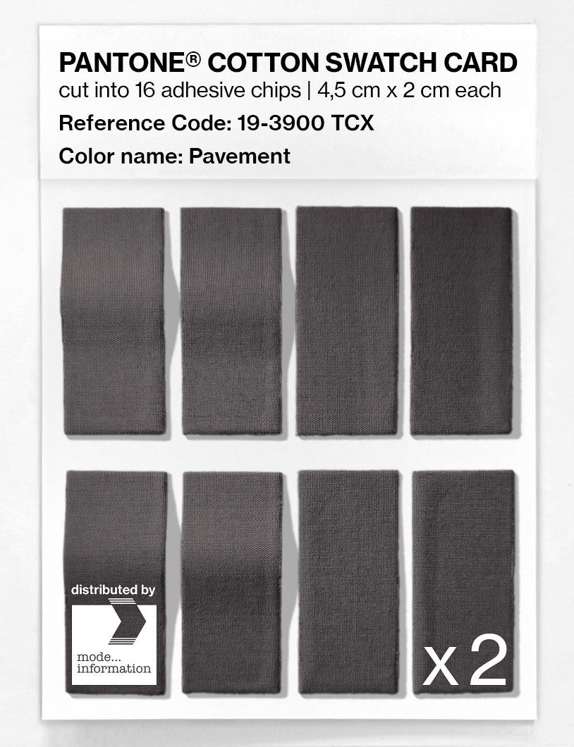 Product image 5 of the product “PANTONE® COTTON SWATCH CARD 19-3900 TCX Pavement ”