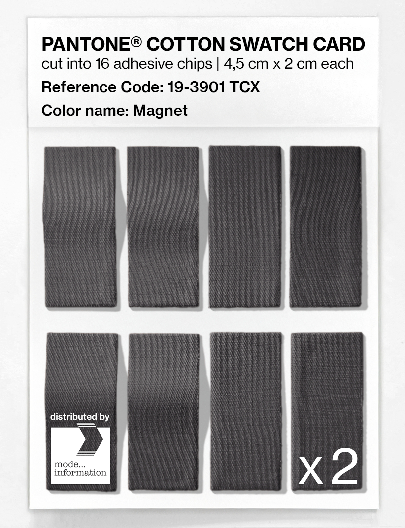 Product image 5 of the product “PANTONE® COTTON SWATCH CARD 19-3901 TCX Magnet ”