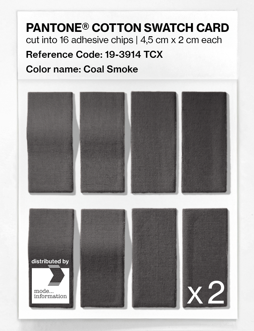 Artikelbild 5 des Artikels “PANTONE® COTTON SWATCH CARD 19-3914 TCX Coal Smoke “