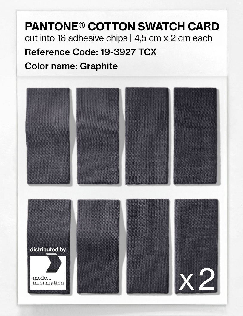 Product image 5 of the product “PANTONE® COTTON SWATCH CARD 19-3927 TCX Graphite ”