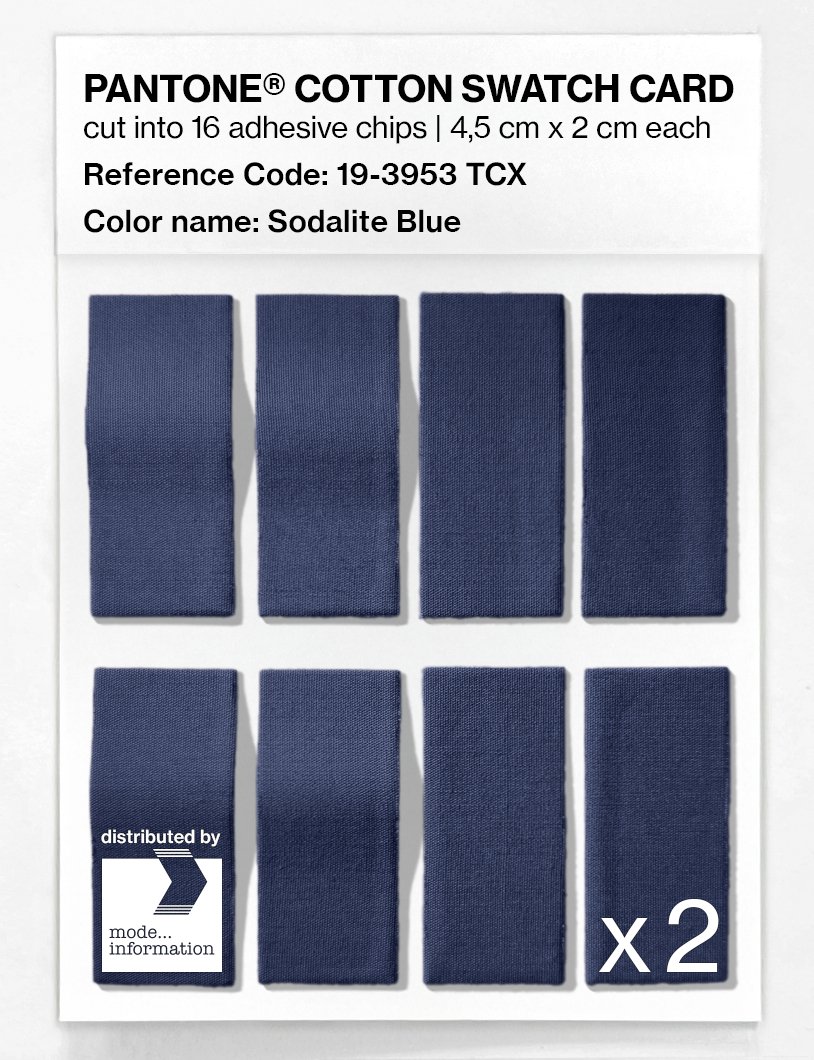 Product image 5 of the product “PANTONE® COTTON SWATCH CARD 19-3953 TCX Sodalite Blue ”