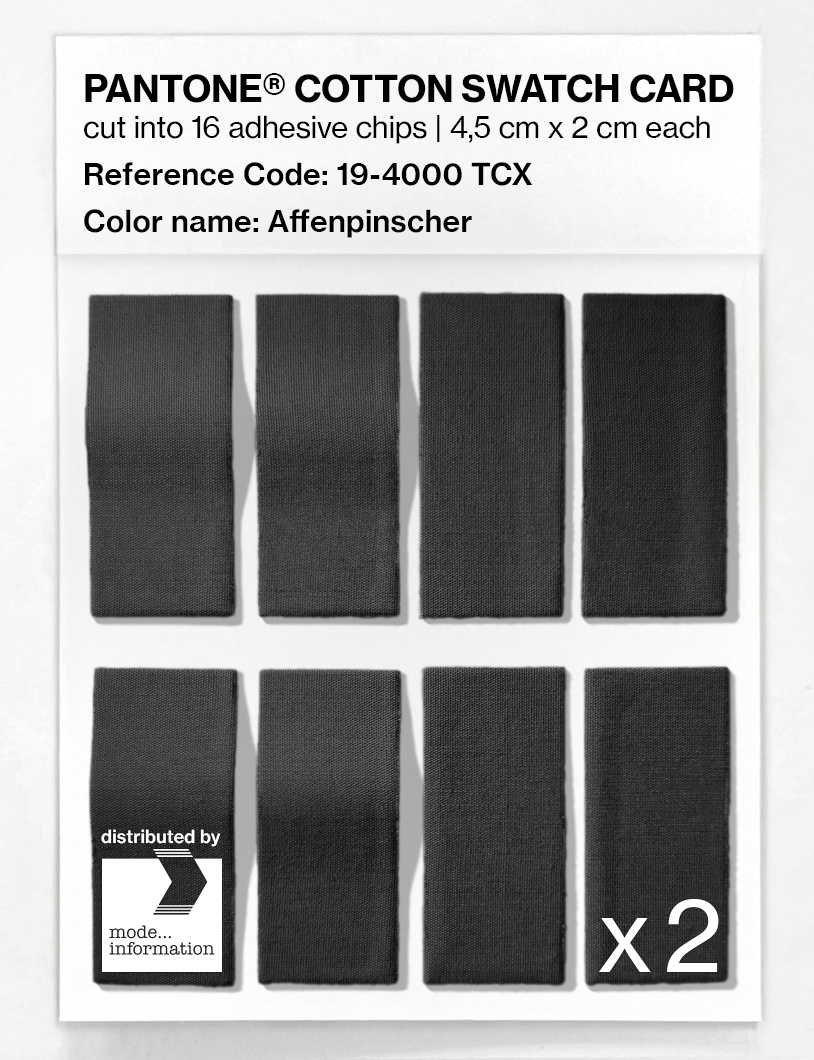 Artikelbild 5 des Artikels “PANTONE® COTTON SWATCH CARD 19-4000 TCX Affenpinscher “