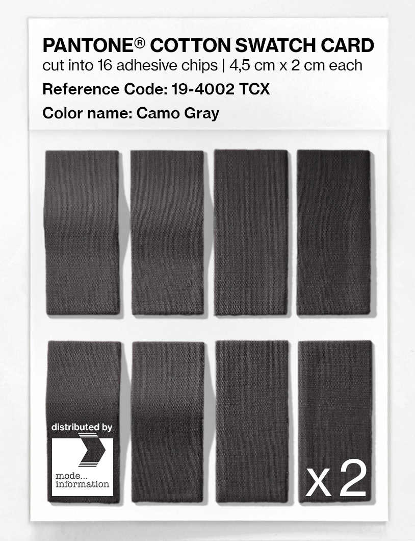 Artikelbild 5 des Artikels “PANTONE® COTTON SWATCH CARD 19-4002 TCX Camo Gray “