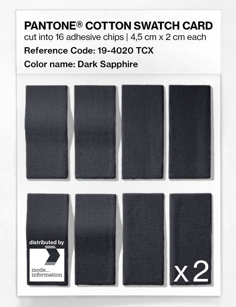 Product image 5 of the product “PANTONE® COTTON SWATCH CARD 19-4020 TCX Dark Sapphire ”