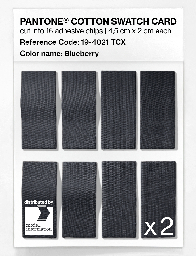 Product image 5 of the product “PANTONE® COTTON SWATCH CARD 19-4021 TCX Blueberry ”