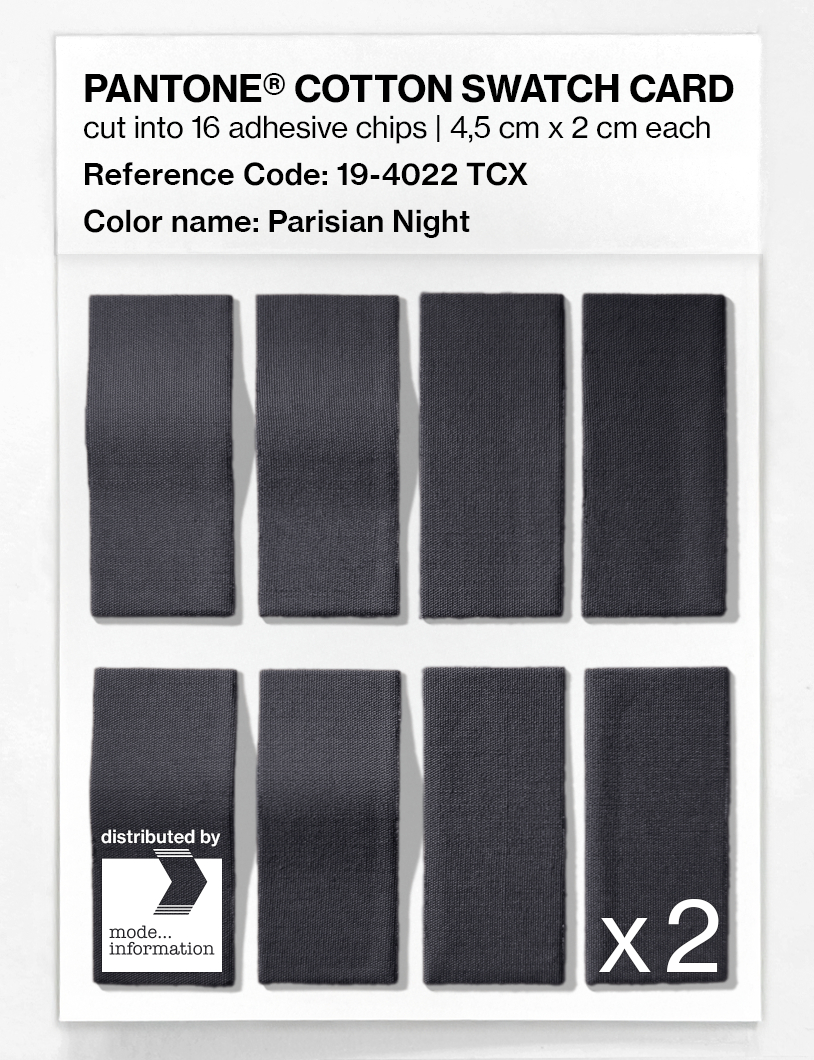 Product image 5 of the product “PANTONE® COTTON SWATCH CARD 19-4022 TCX Parisian Night ”