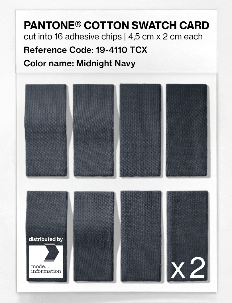 Product image 5 of the product “PANTONE® COTTON SWATCH CARD 19-4110 TCX Midnight Navy ”