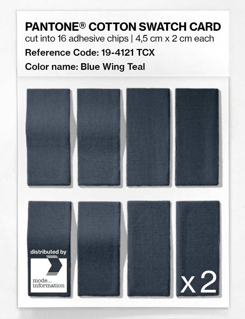 Product image 5 of the product “PANTONE® COTTON SWATCH CARD 19-4121 TCX Blue Wing Teal ”