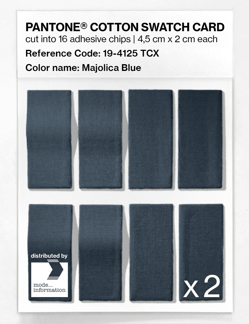 Artikelbild 5 des Artikels “PANTONE® COTTON SWATCH CARD 19-4125 TCX Majolica Blue “