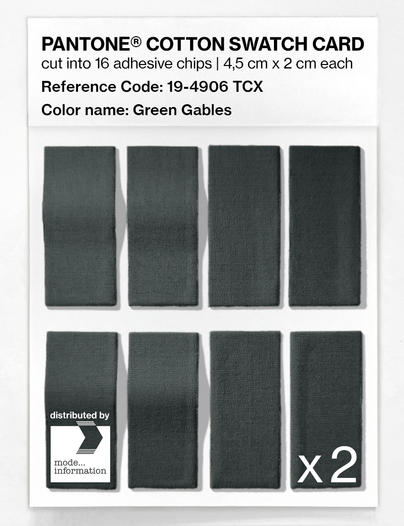 Product image 5 of the product “PANTONE® COTTON SWATCH CARD 19-4906 TCX Green Gables ”