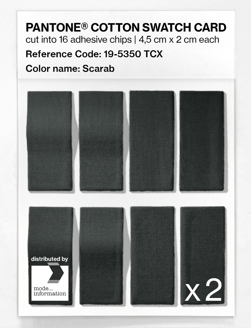 Product image 5 of the product “PANTONE® COTTON SWATCH CARD 19-5350 TCX Scarab ”