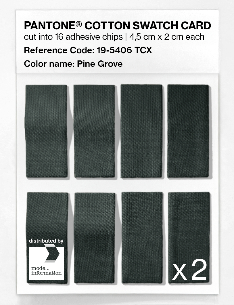 Product image 5 of the product “PANTONE® COTTON SWATCH CARD 19-5406 TCX Pine Grove ”