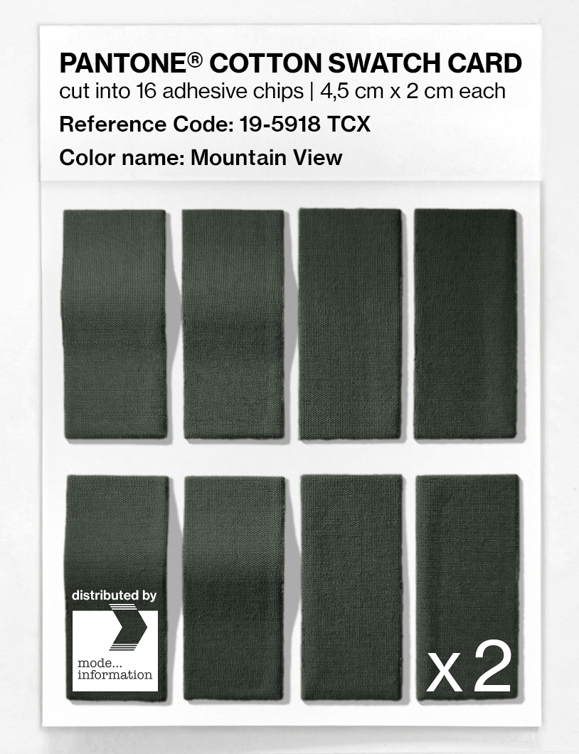 Product image 5 of the product “PANTONE® COTTON SWATCH CARD 19-5918 TCX Mountain View ”
