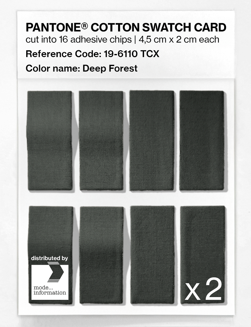 Artikelbild 5 des Artikels “PANTONE® COTTON SWATCH CARD 19-6110 TCX Deep Forest “