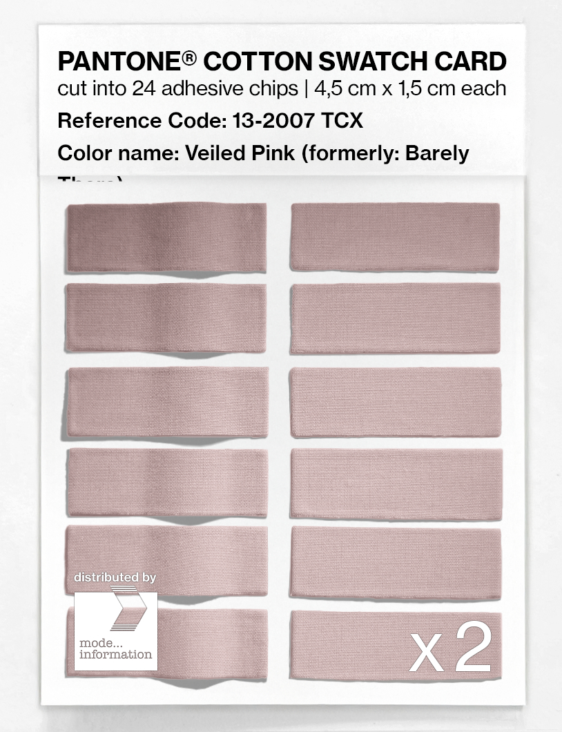 Product image 6 of the product “PANTONE® COTTON SWATCH CARD 13-2007 TCX Barely There ”