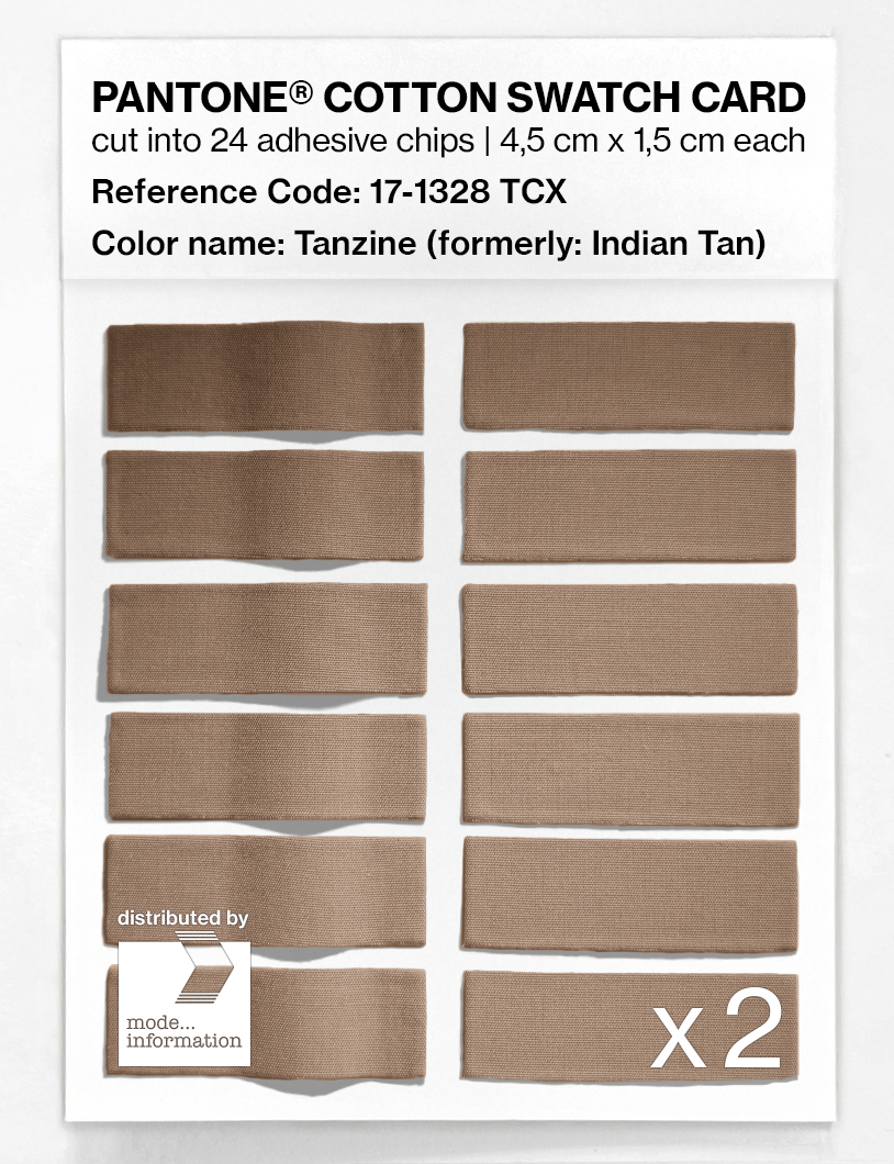 Product image 6 of the product “PANTONE® COTTON SWATCH CARD 17-1328 TCX Indian Tan ”