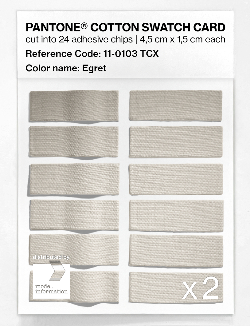Artikelbild 6 des Artikels “PANTONE® COTTON SWATCH CARD 11-0103 TCX Egret “